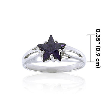 Designer Elegant Cubic Zirconia Star Ring TRI729 - Jewelry